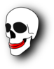 Skull With Lipstick Clip Art